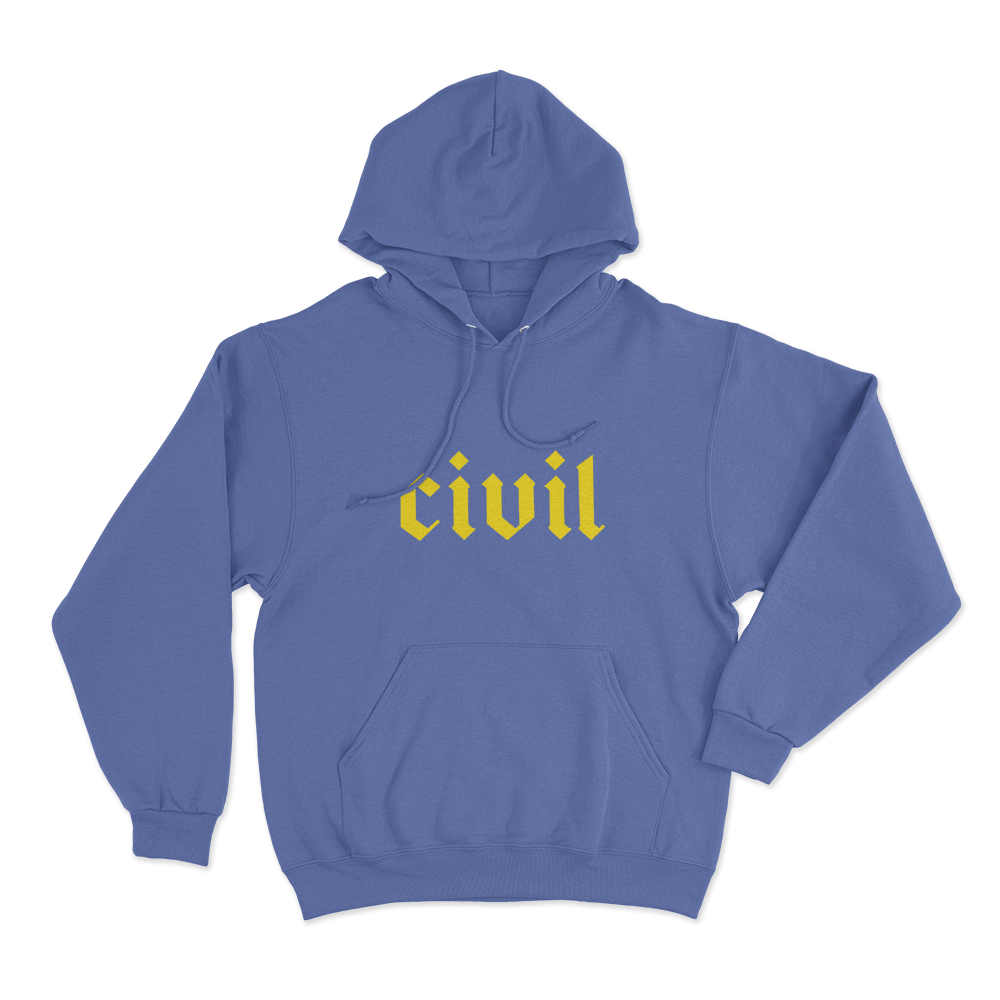 Civil Unisex Hoodie Blue Civil Unisex Hoodie Blue