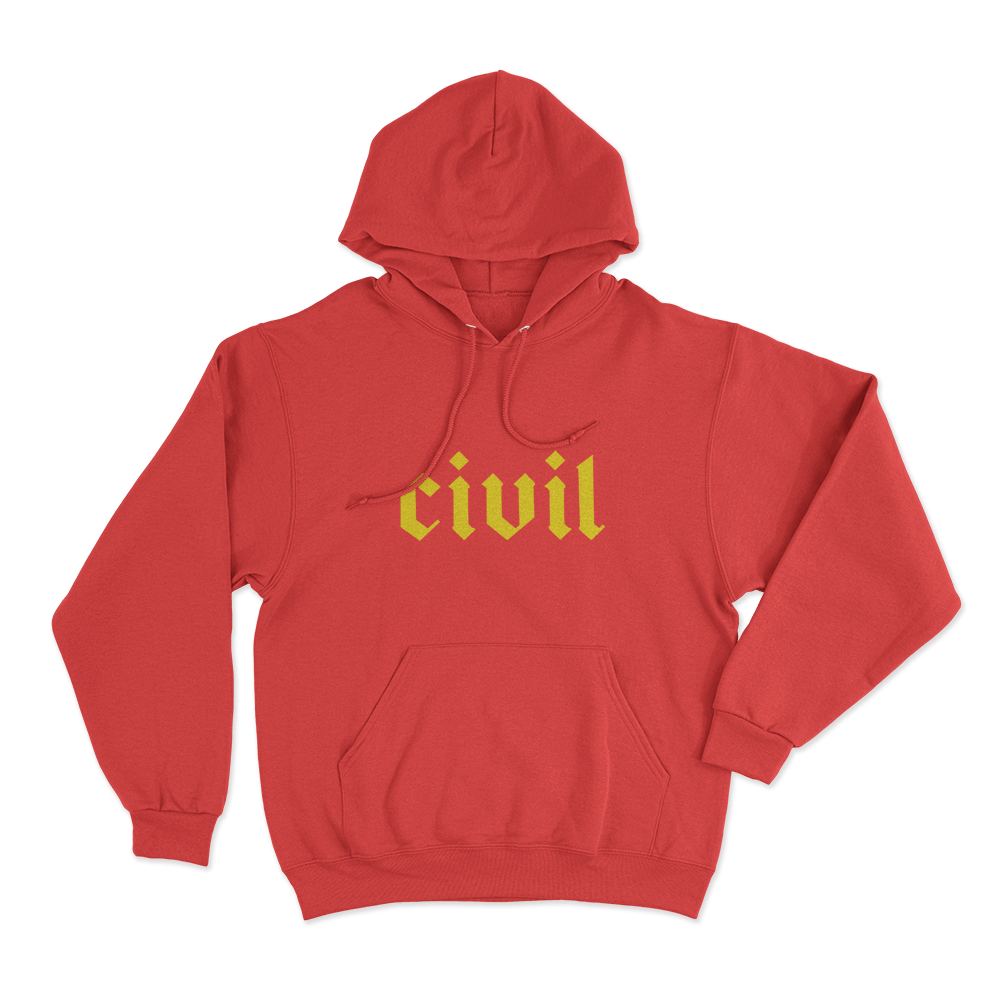 Civil Unisex Hoodie Red Civil Unisex Hoodie Red