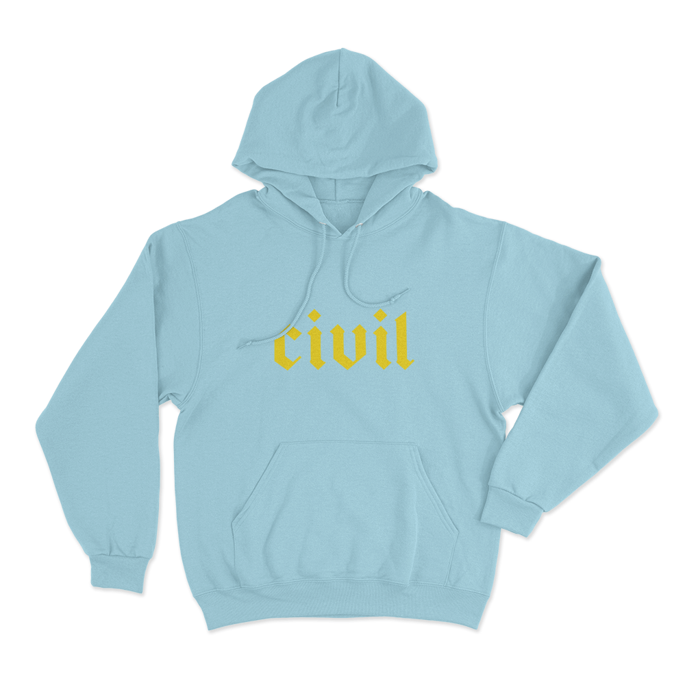 Civil Unisex Hoodie Sky Blue Civil Unisex Hoodie Sky Blue