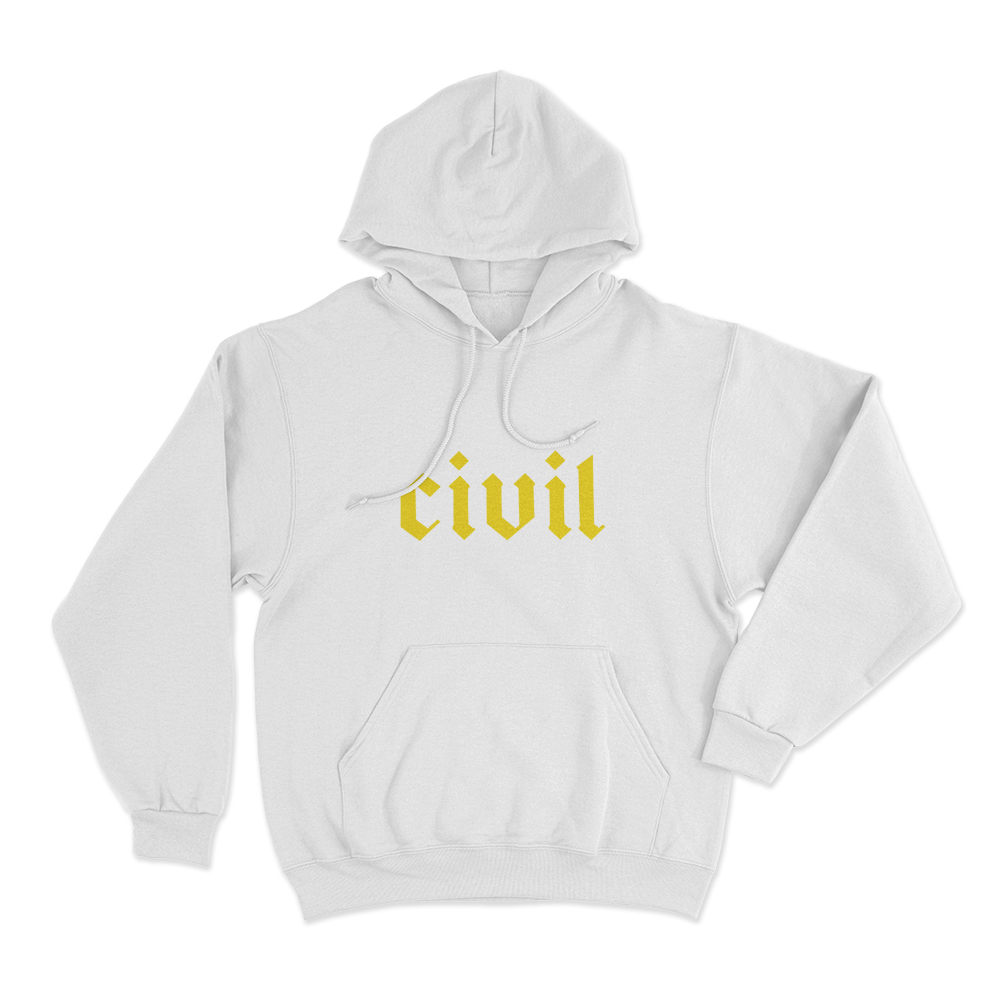 Civil Unisex Hoodie White Civil Unisex Hoodie White